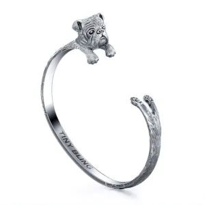 English Bulldog Breed Jewelry Cuddle Cuff Bracelet