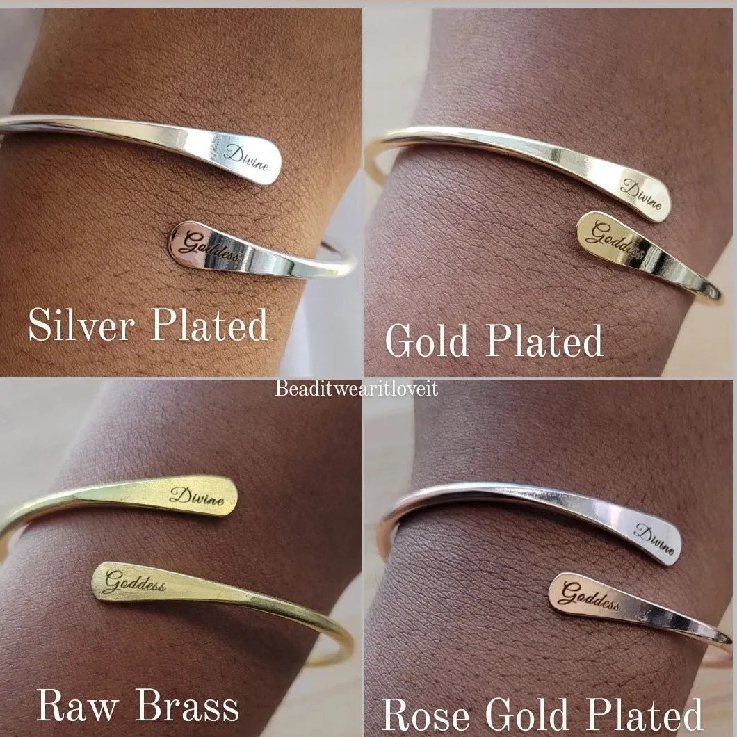 Engraved Brass Bangles - Divine Goddess Collection