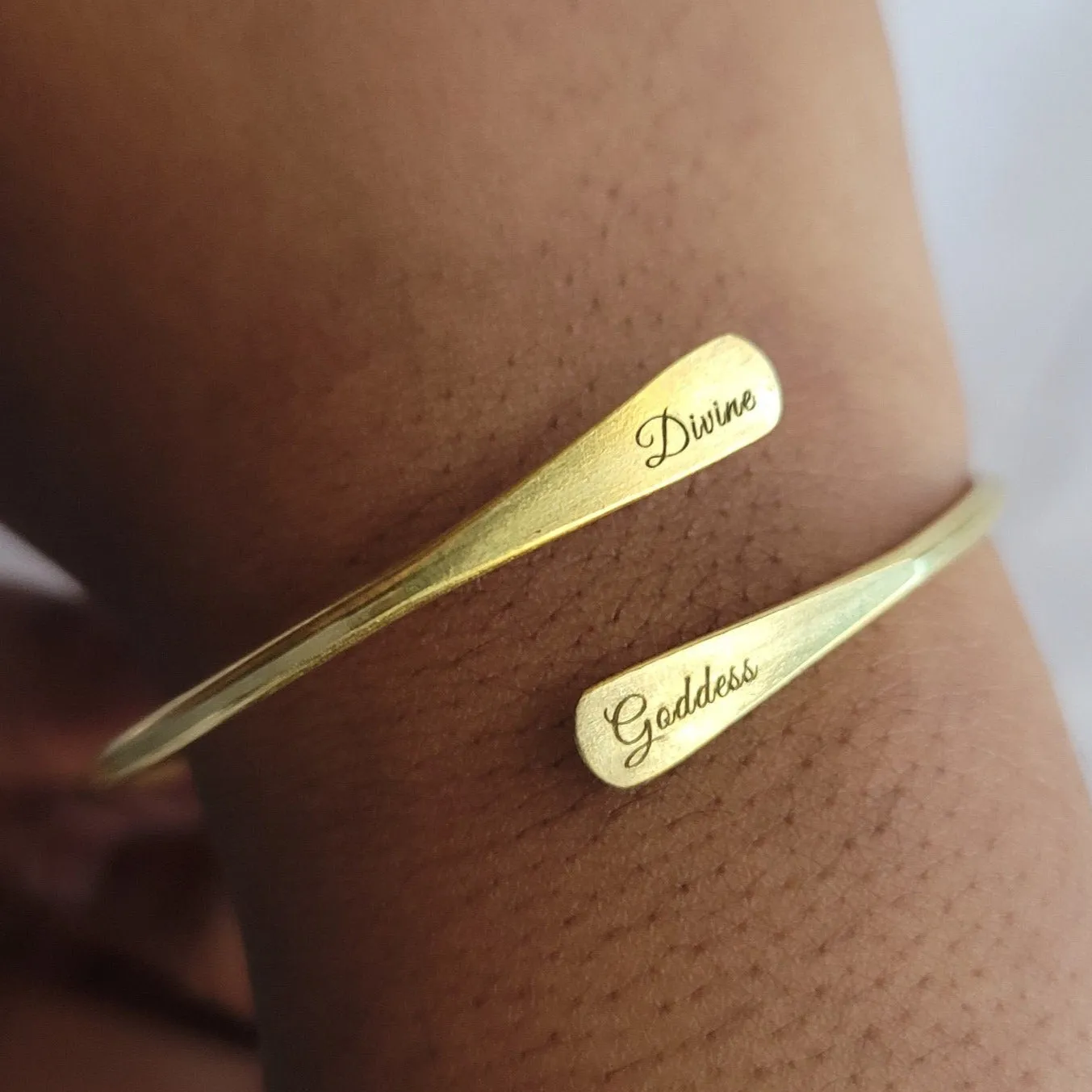 Engraved Brass Bangles - Divine Goddess Collection