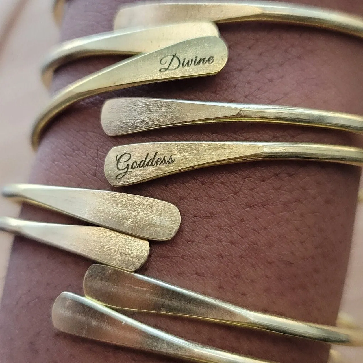 Engraved Brass Bangles - Divine Goddess Collection
