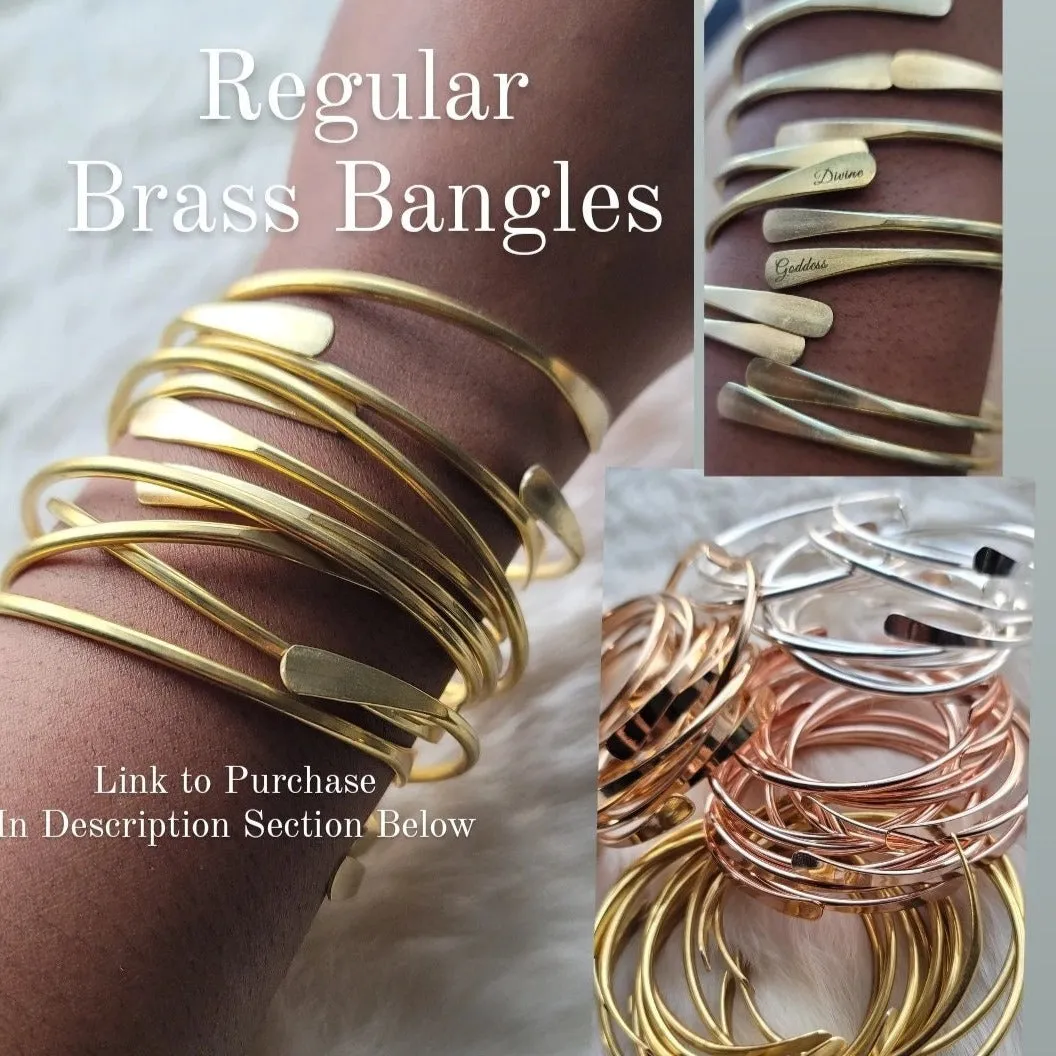 Engraved Brass Bangles - Divine Goddess Collection