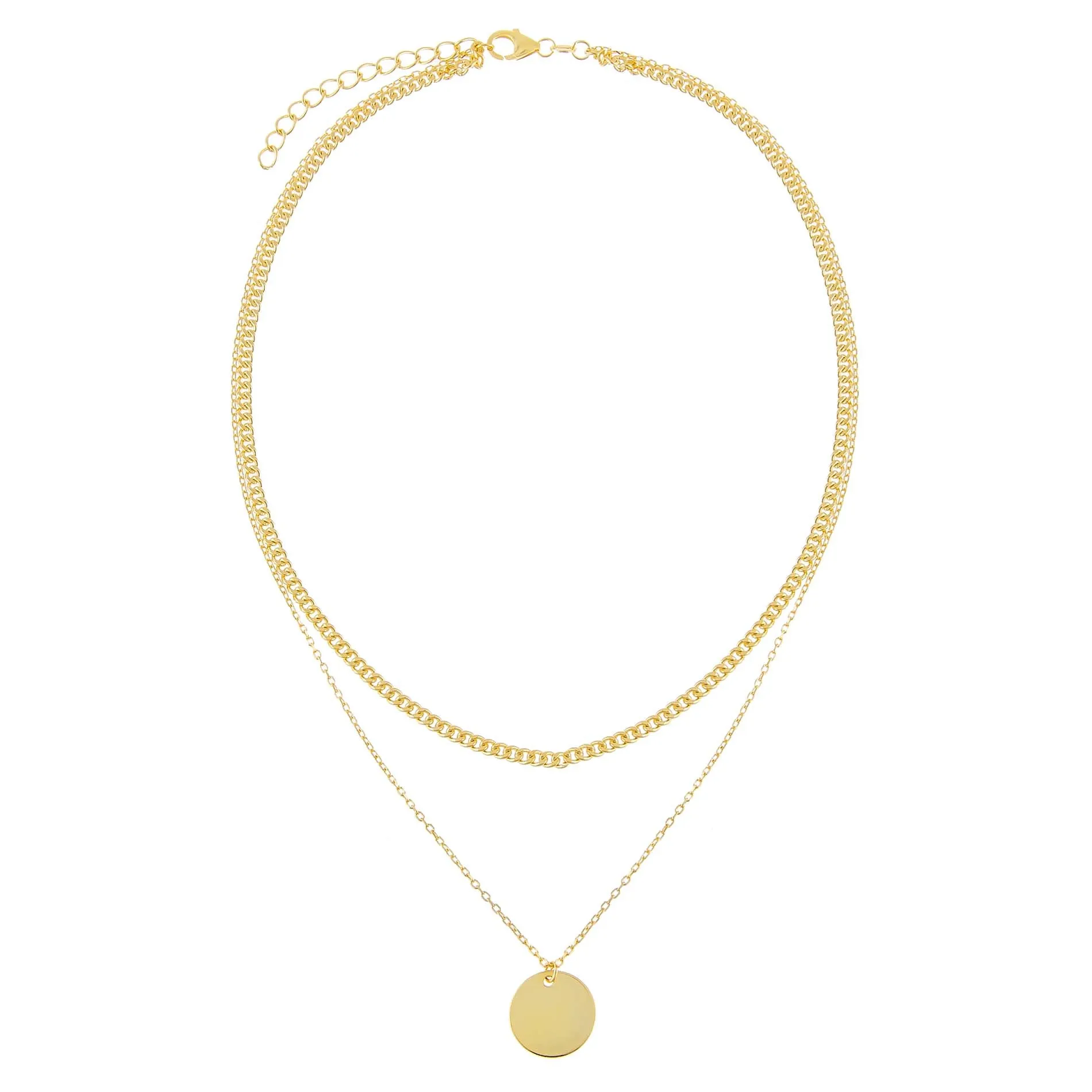 Engraved Two In One Coin X Cuban Chain Necklace