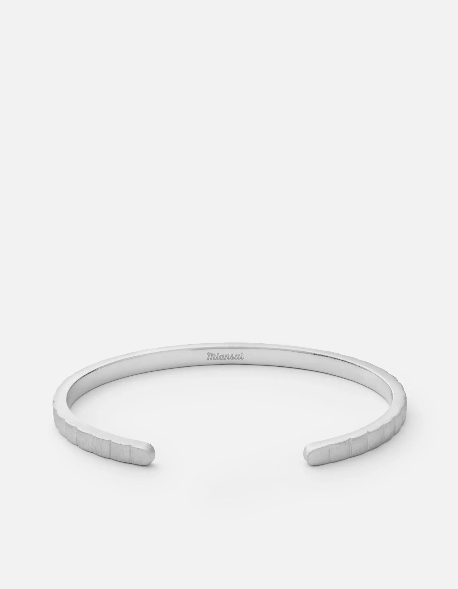 Etch Cuff, Matte Silver