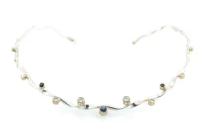 EthAus Kelp Forest Choker (Diamond and Sapphire)
