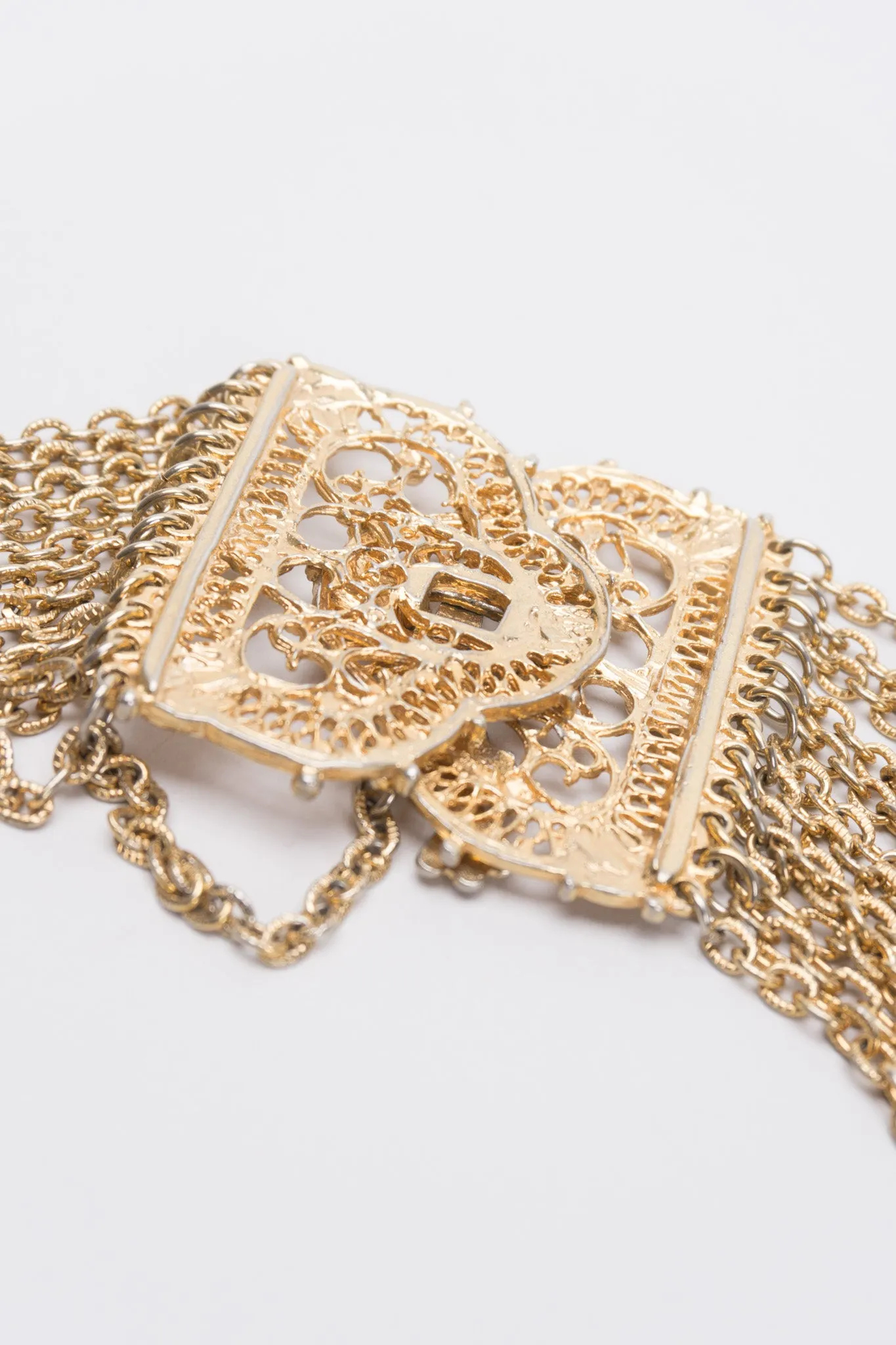 Etruscan Filigree Chain Collar Necklace