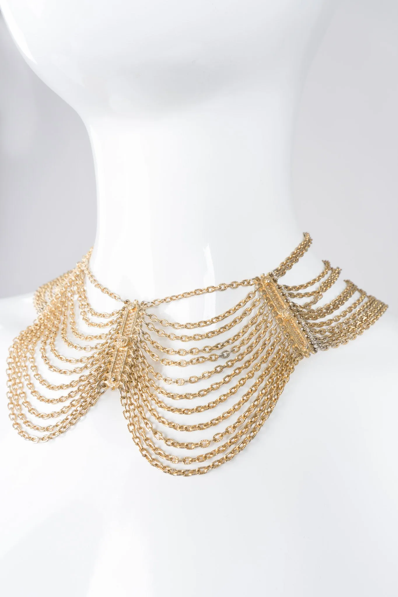 Etruscan Filigree Chain Collar Necklace