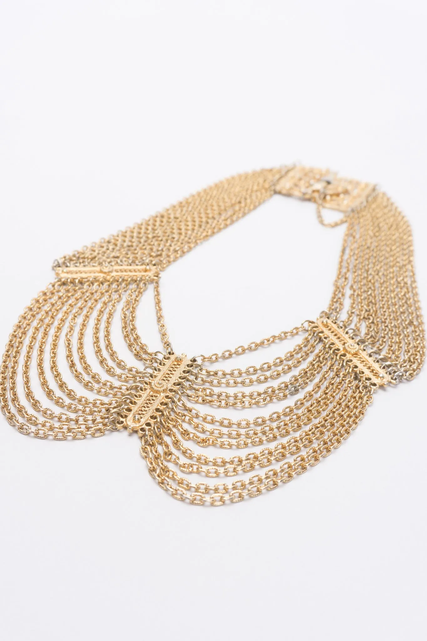 Etruscan Filigree Chain Collar Necklace