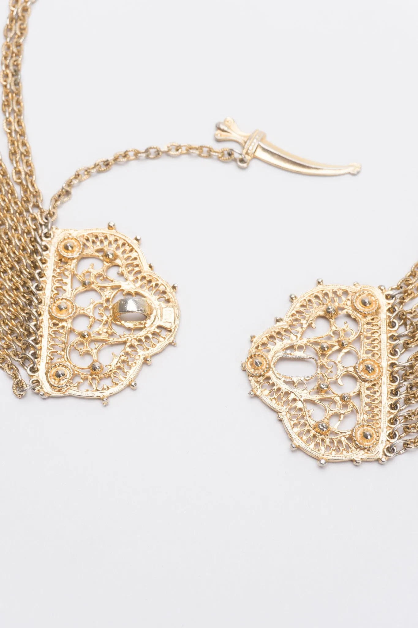 Etruscan Filigree Chain Collar Necklace