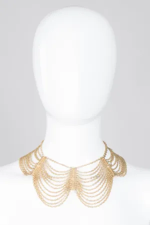 Etruscan Filigree Chain Collar Necklace