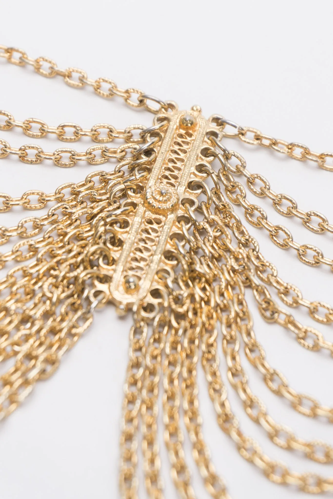 Etruscan Filigree Chain Collar Necklace