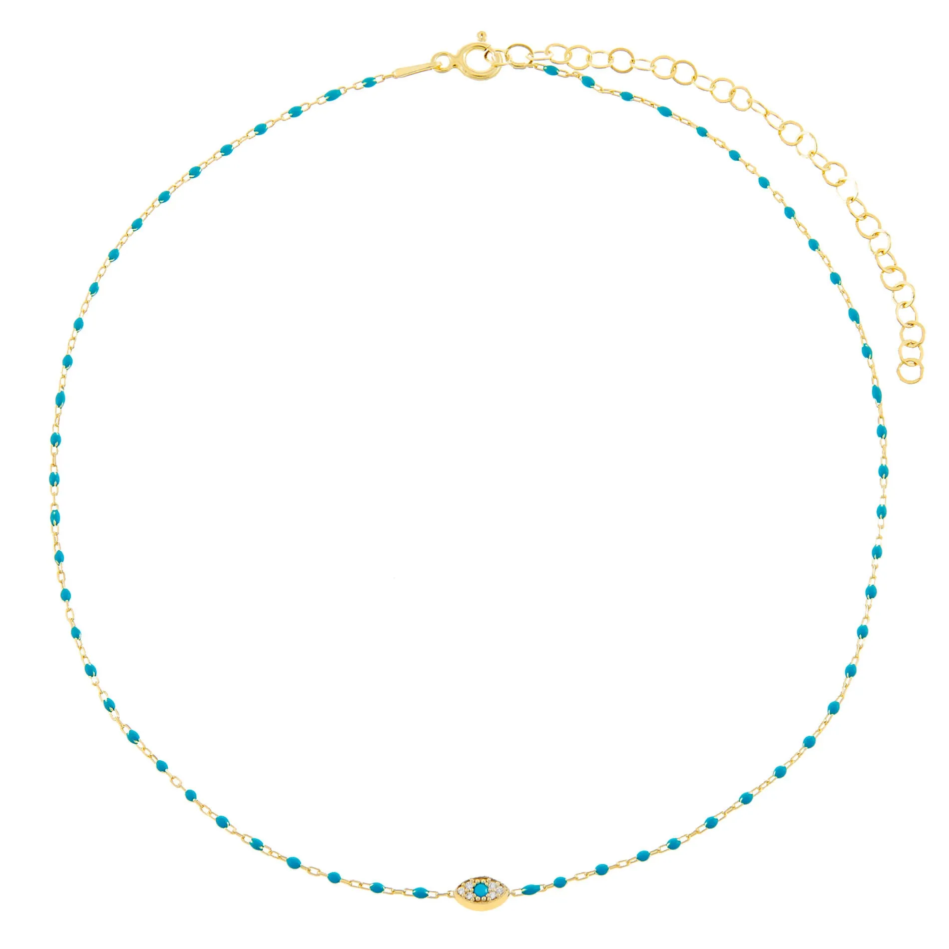 Evil Eye Enamel Necklace