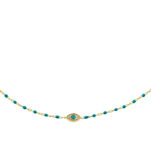 Evil Eye Enamel Necklace
