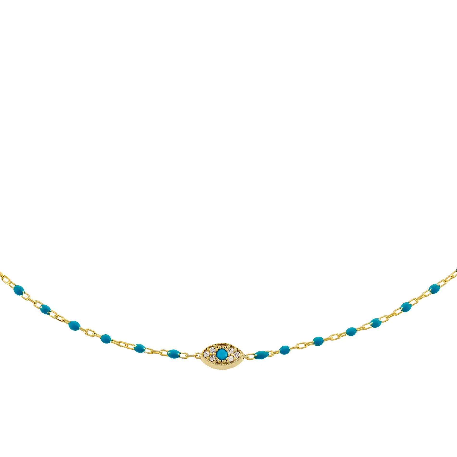 Evil Eye Enamel Necklace