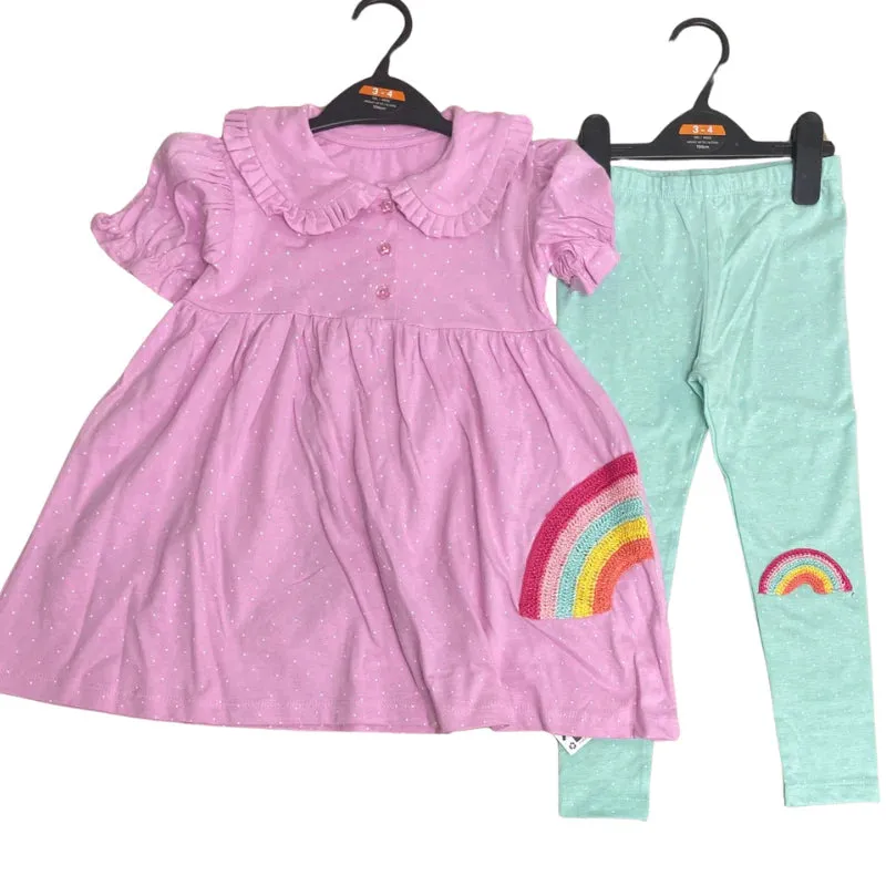 Ex Chainstore Girls Summer Crochet Rainbow Set (style 7304) Wholesale Pack of 14