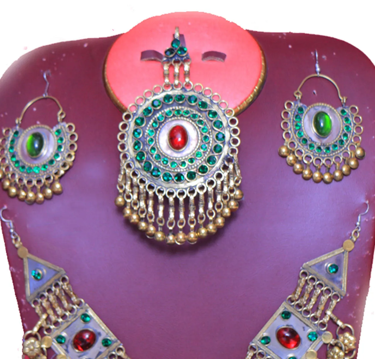 Exquisite Afghani Pendant Jewelry | Traditional Clothing Accessories Nk-428
