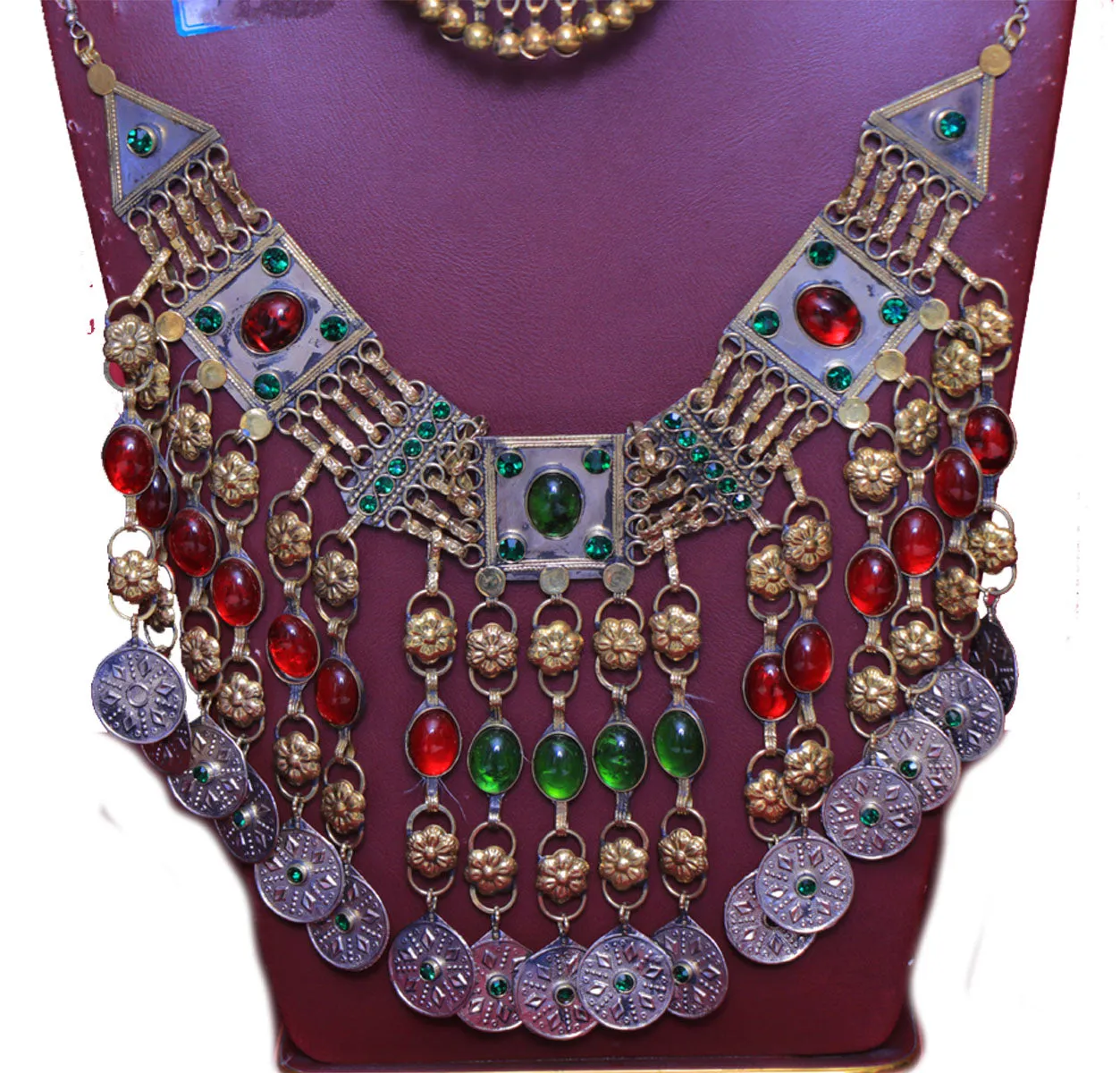 Exquisite Afghani Pendant Jewelry | Traditional Clothing Accessories Nk-428