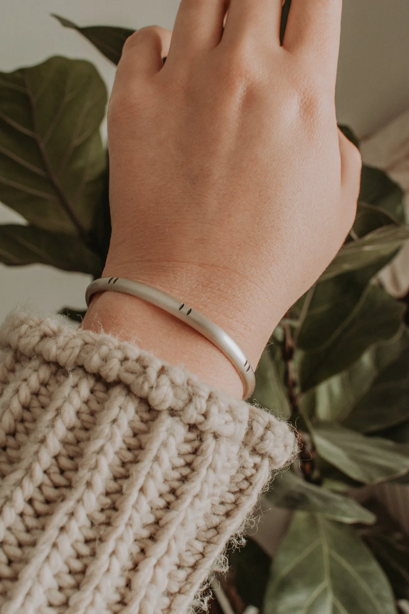Extra Thick Simple Stamped Cuff Bracelet