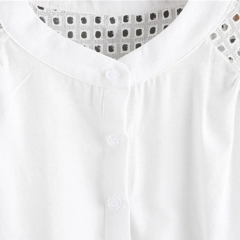 Eyelet Embroidery Blouse