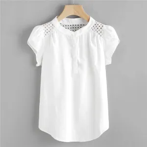 Eyelet Embroidery Blouse