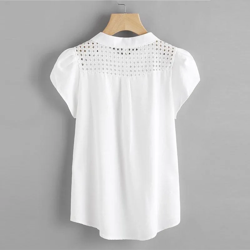 Eyelet Embroidery Blouse