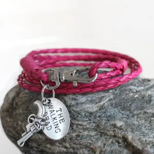 Fashion Jewelry THE WALKING DEAD PU Leather Charm Friendship Bracelets & Bangles Rick revolver Carl cowboys Men Jewelry gifts