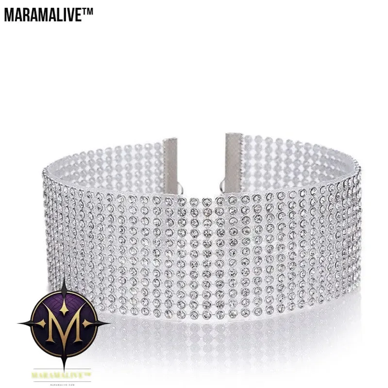 Fashion Women Full Crystal Rhinestone Choker Necklace Wedding Jewelry Chokers Necklaces for Women
