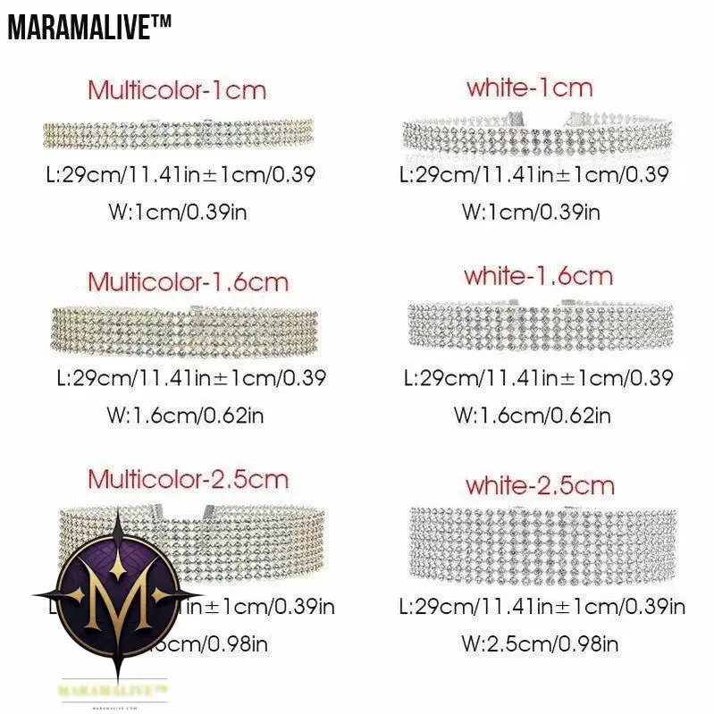 Fashion Women Full Crystal Rhinestone Choker Necklace Wedding Jewelry Chokers Necklaces for Women
