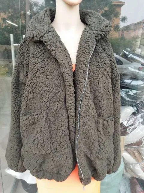 Female Overcoat Casual Teddy Outwear