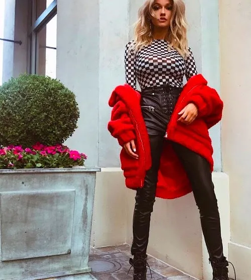 Female Overcoat Casual Teddy Outwear