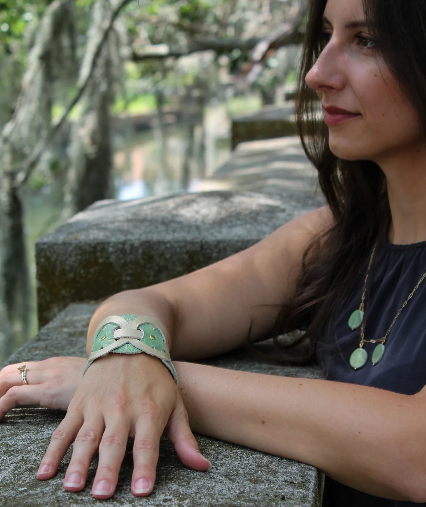Filigree Cuff Bracelet / Golden Elemental