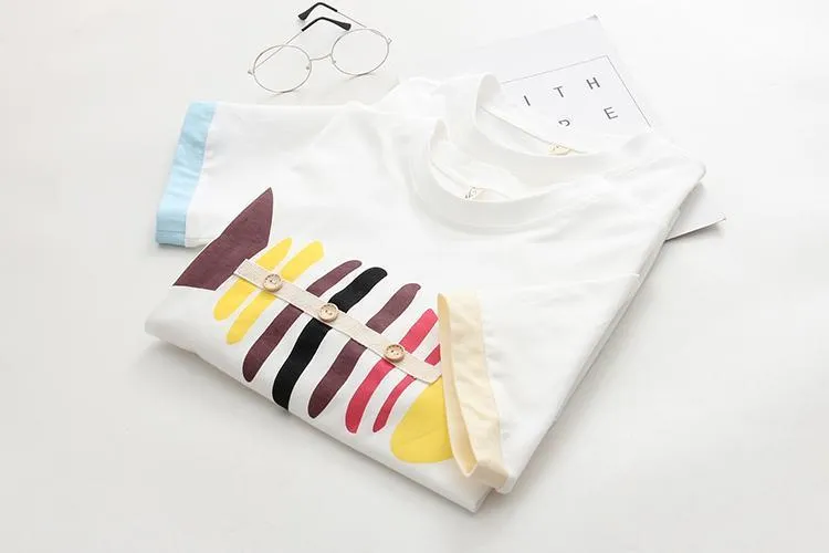 Fish Appliques T-Shirt