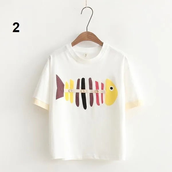 Fish Appliques T-Shirt