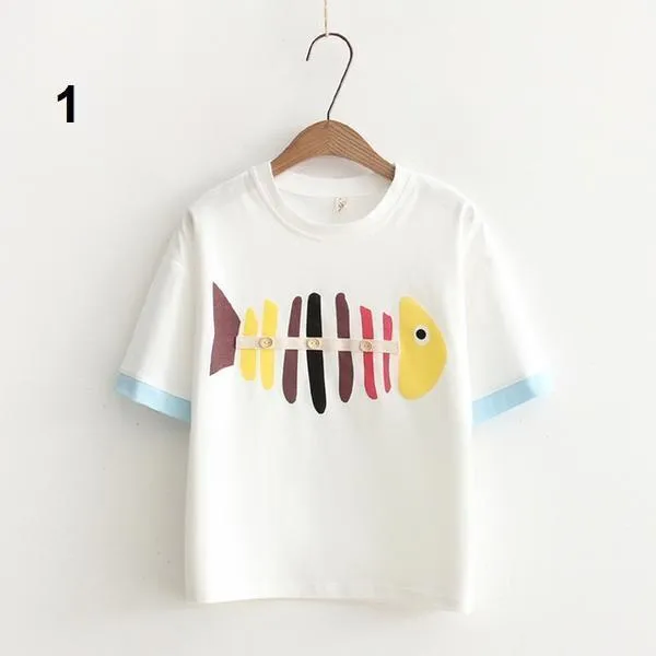 Fish Appliques T-Shirt