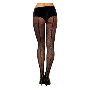 Fishnet Pantyhose With Seam