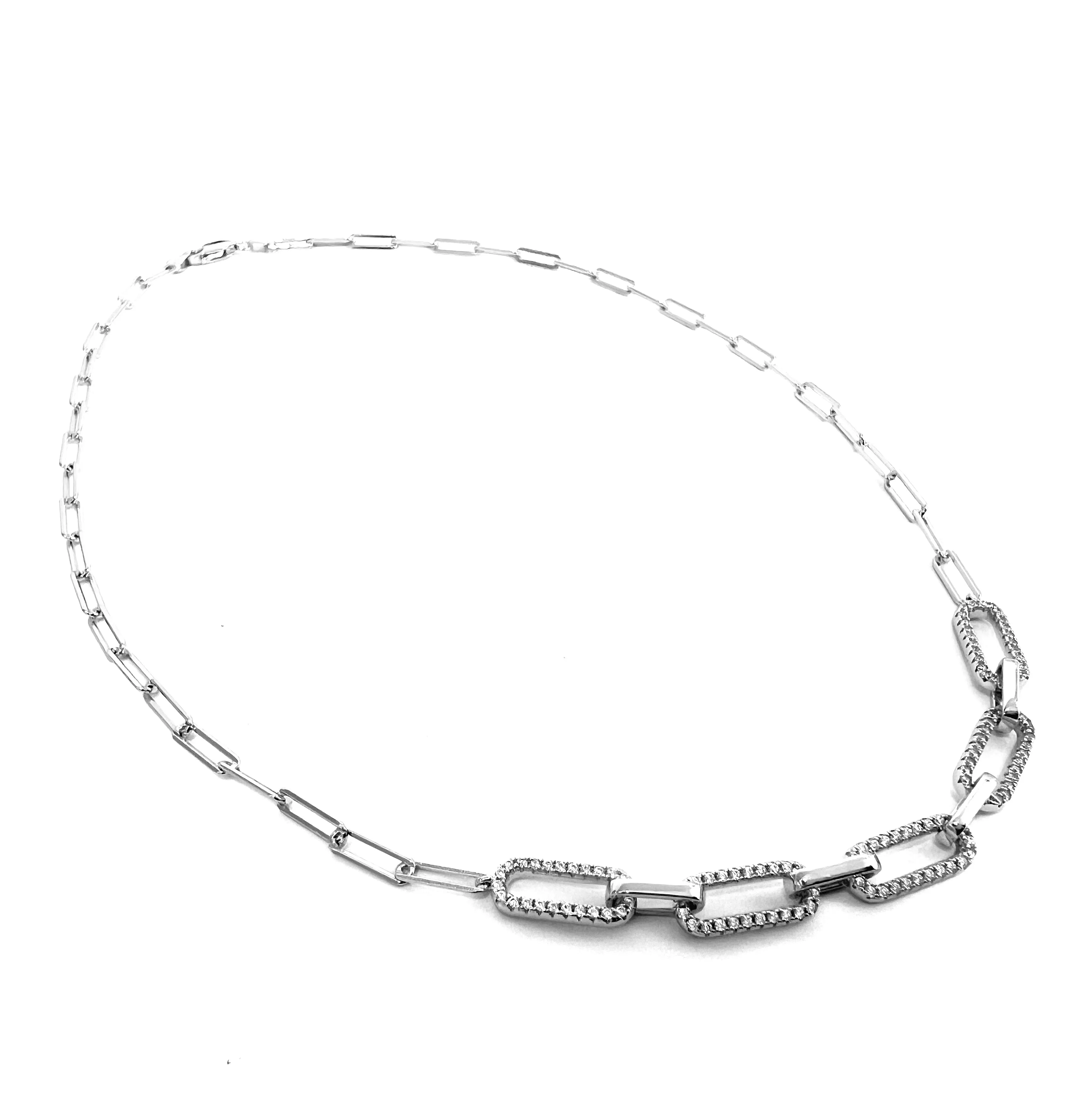 Five Links Paperclip Necklace