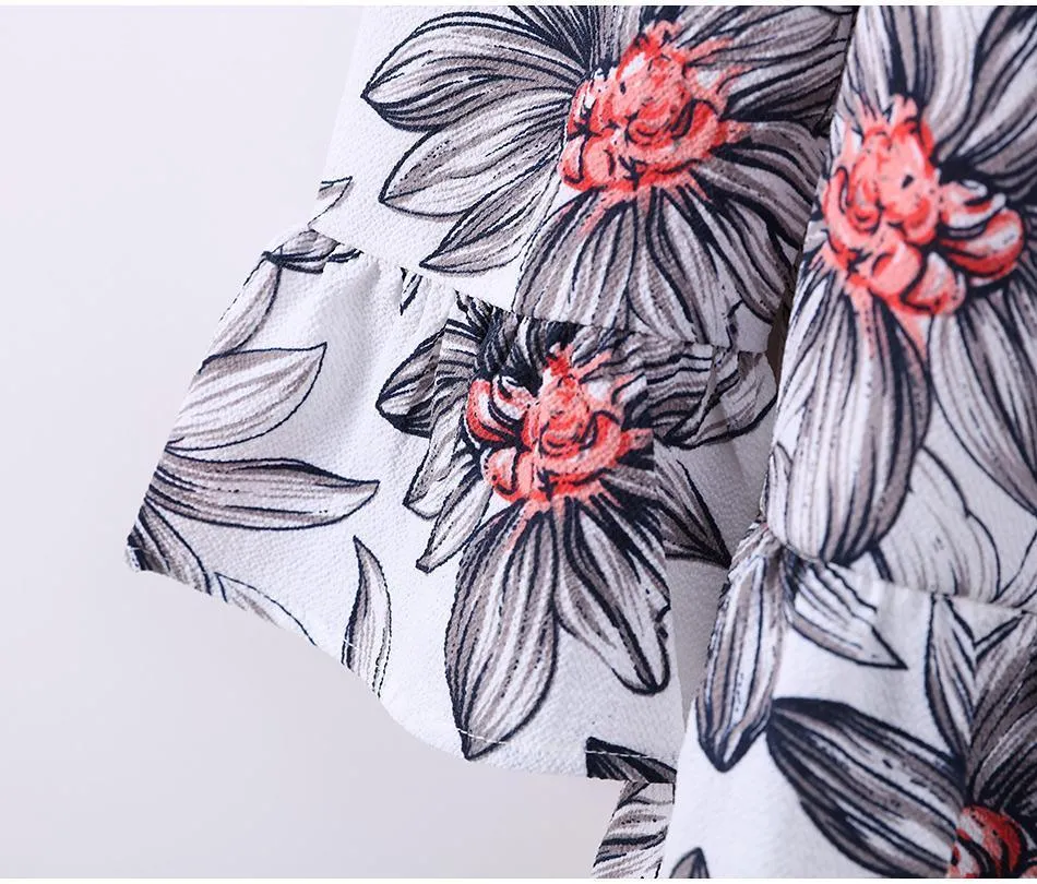 Flared Sleeve Off-Shoulder