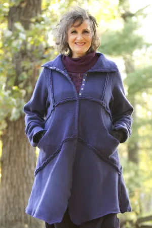 Fleece Sherpa Coat UnPatched Nightshade-Blue Fish Clothing