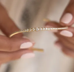 Flexible Diamond Bangle Bracelet