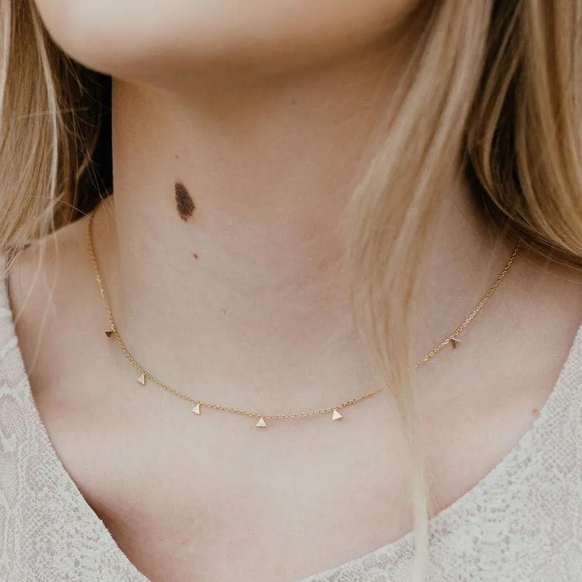 Floating Triangle Necklace
