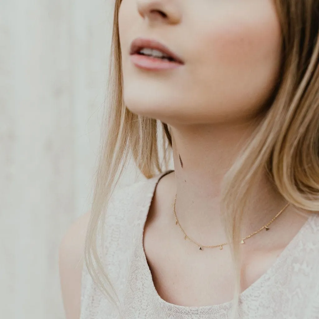 Floating Triangle Necklace