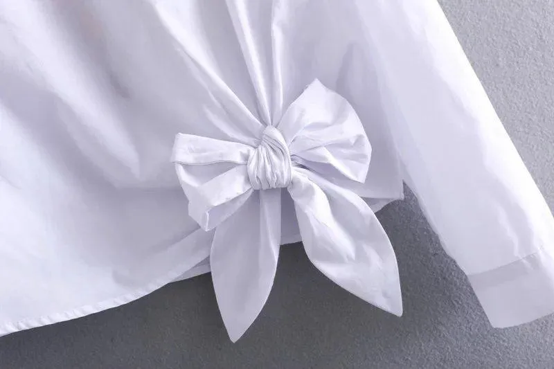Floral & Bow Tie Blouse