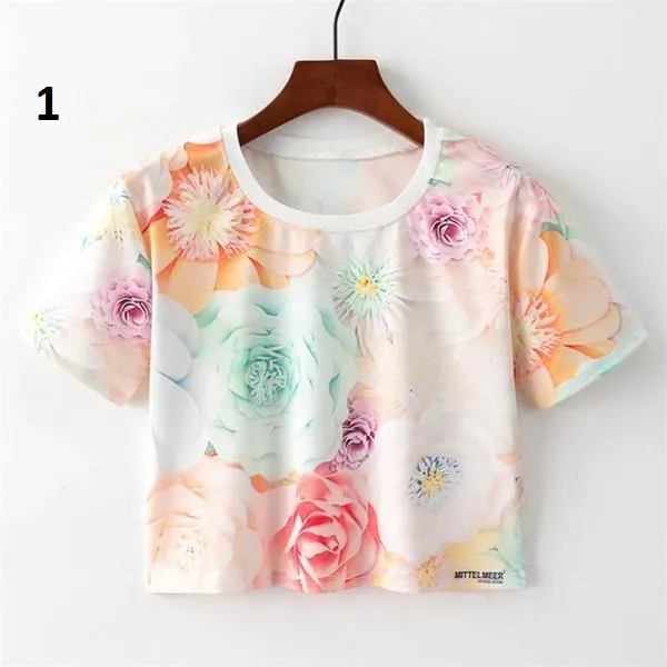 Floral Crop T-Shirt