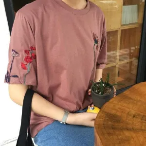 Floral Embroidery T-Shirt