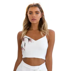 Floral Print Crop Tank Top