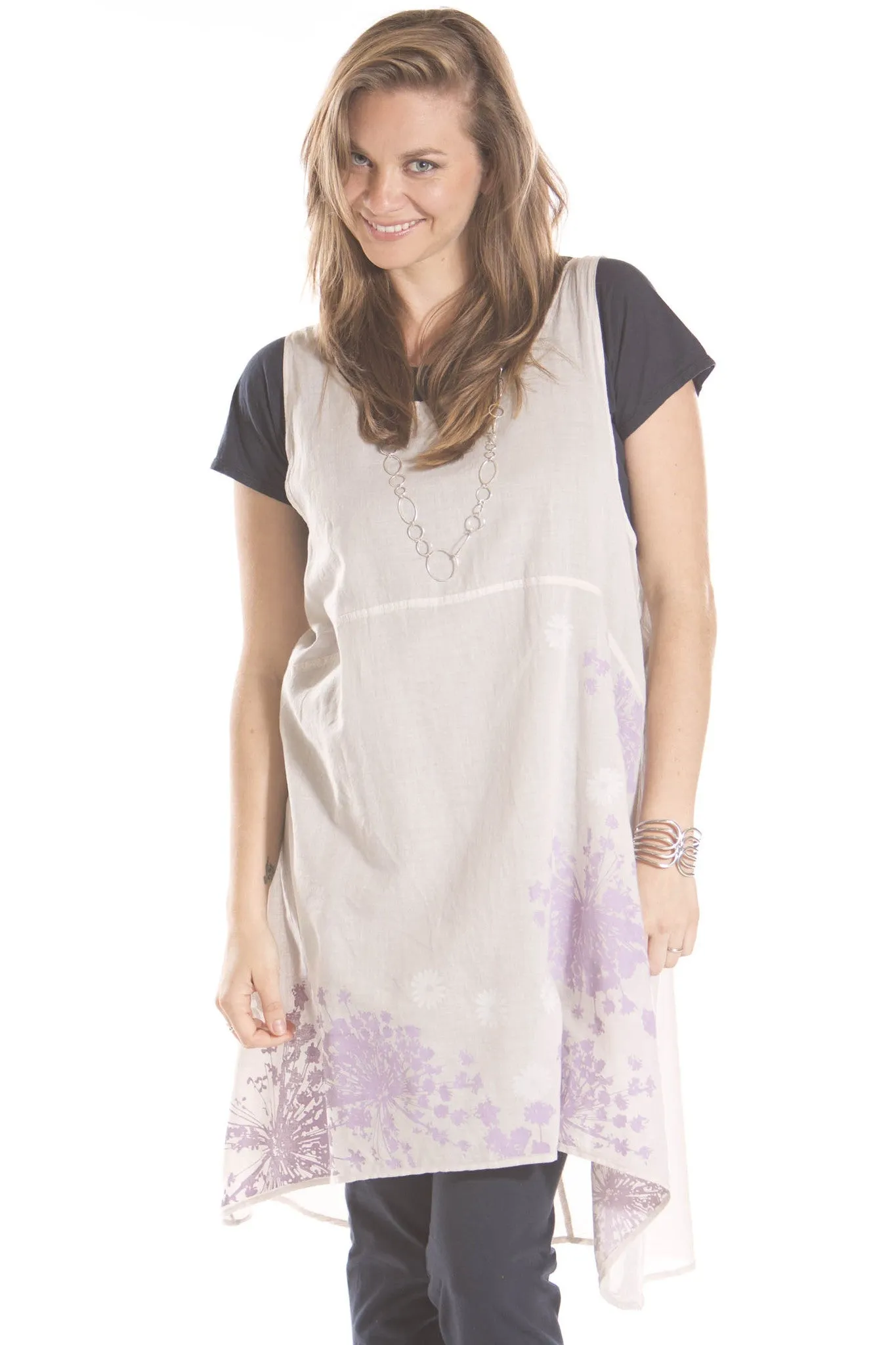Florica Cotton Voile Shift Printed- Blue Fish Clothing