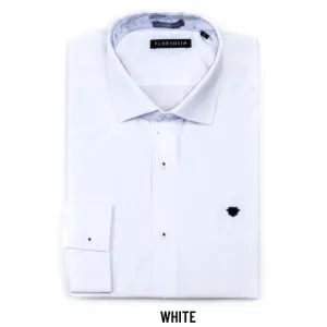 Florsheim Mens Classic Woven Shirt - White