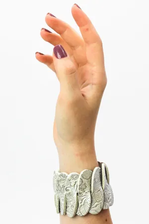 Flow Cuff Bracelet / Silvery Elemental