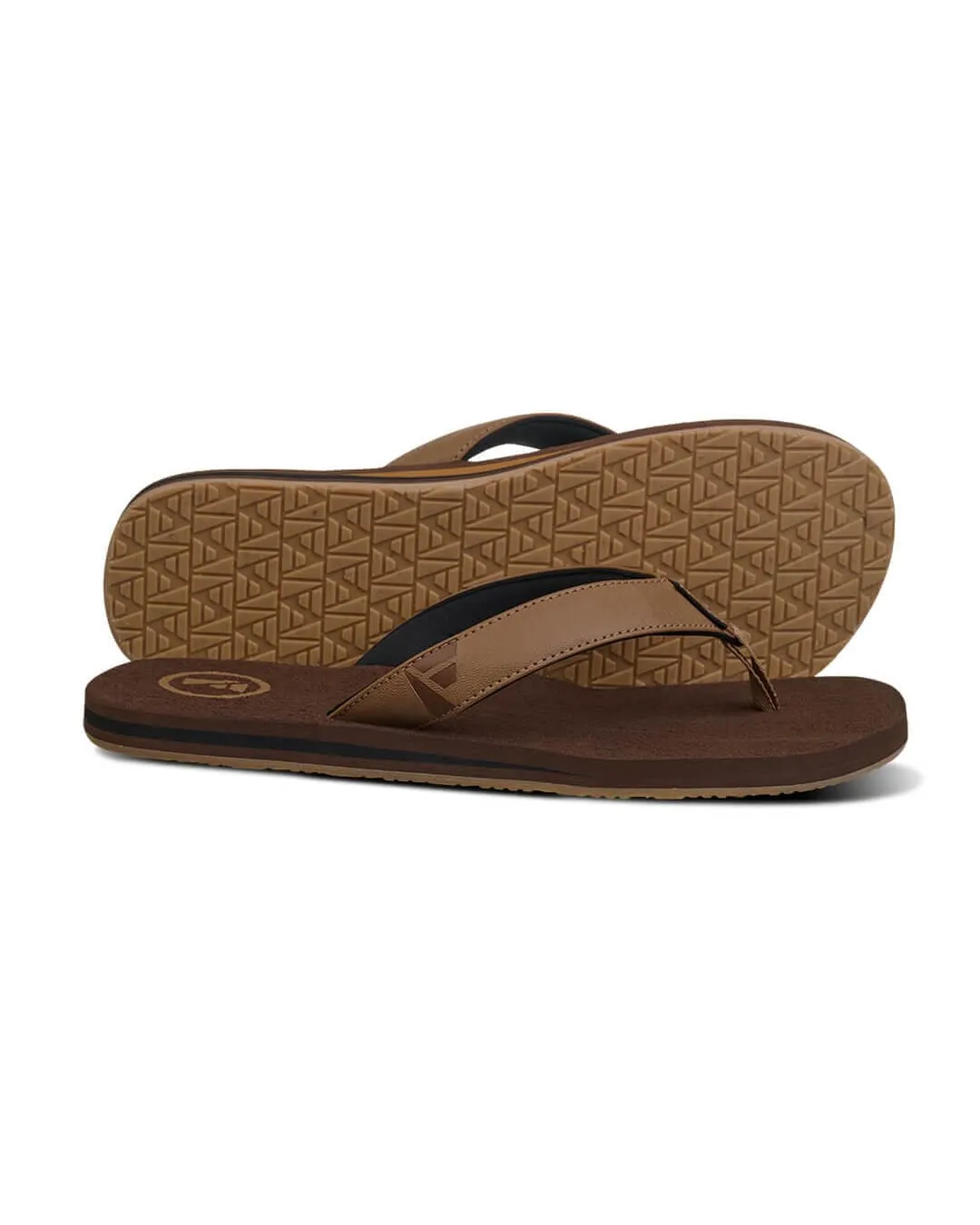 Foamlife Earth Brown Seales Flip Flops
