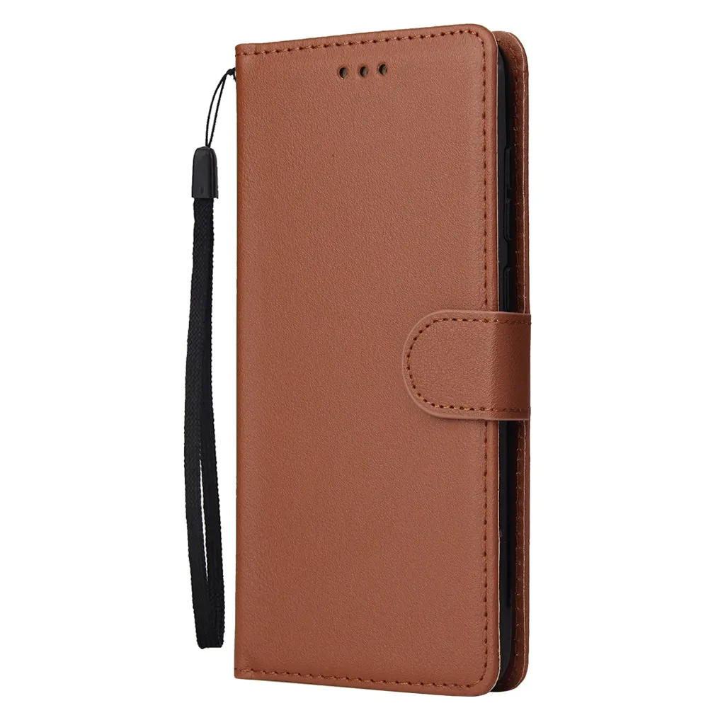 For HUAWEI Enjoy 9/ Y7 2019 /Y7 PRO 2019/Y7 PRIME 2019 Flip-type Leather Protective Phone Case with 3 Card Position Buckle Design Phone Cover  blue