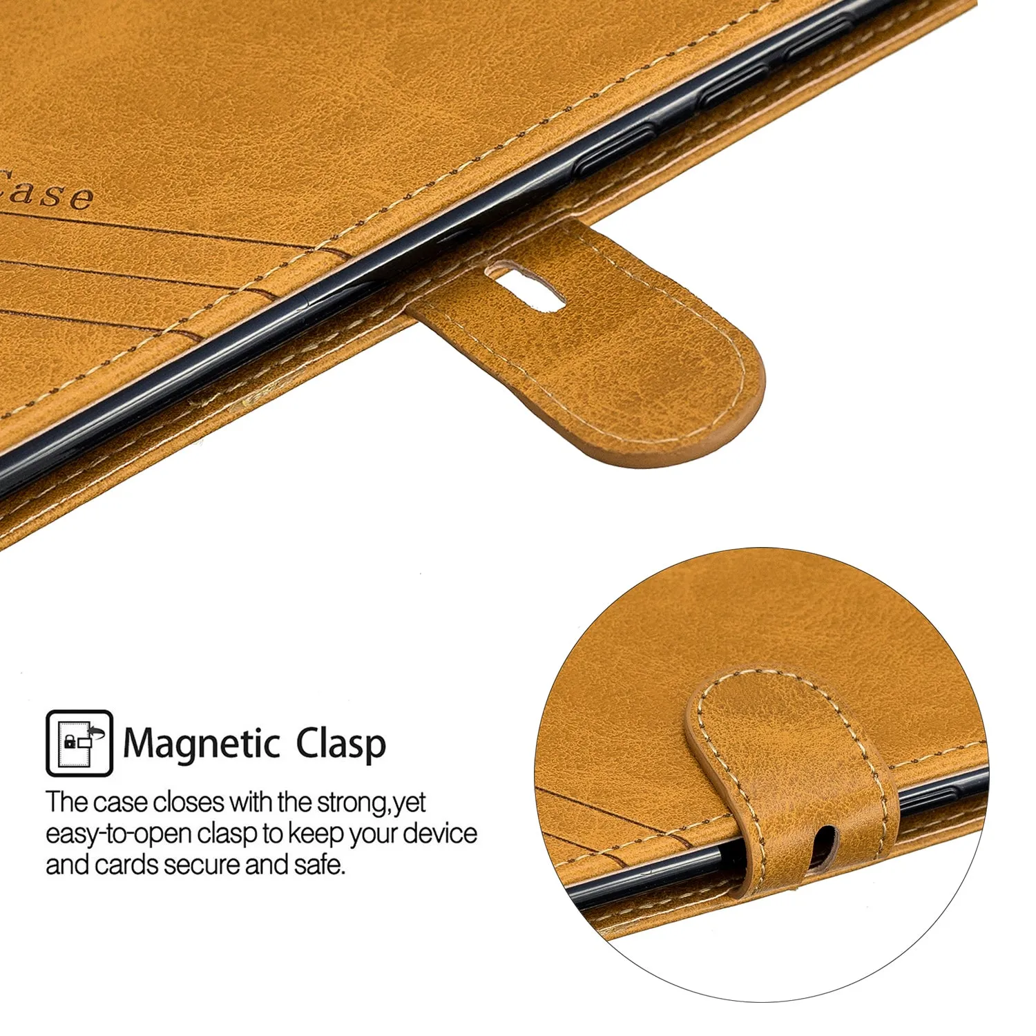 For HUAWEI Y7 2019 Denim Pattern Solid Color Flip Wallet PU Leather Protective Phone Case with Buckle & Bracket yellow